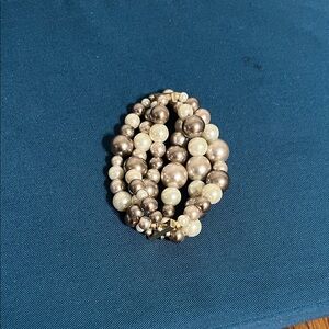 Elegant Faux PearlBeaded Bracelet
